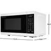 SMC0760KW Compact Countertop Microwave Oven with Removable 10" Carousel Turntabl