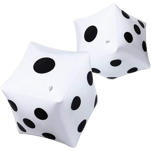 JOFONY 13 Zoll Riesige Aufblasbare Würfel Pool Spielzeug für Rasenspiele im Freien Bodenspiele 2er-Pack