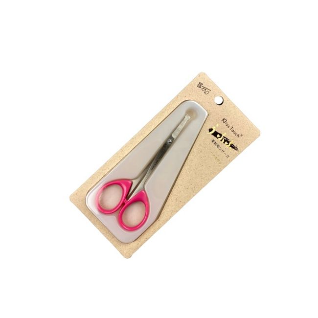 Kiss Touch Nose Hair Clipping Scissors Pink (BC-14P)<BR><BR> Free mail shipping only