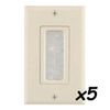Commercial Electric Single Brush Plate Light Almond (5-Pack)