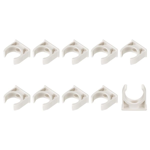 METALLIXITY U-Shaped Pipe Fitting Clamp PVC Water Pipe Clamp Hose Clip 20mm 12pcs for Plastic Tube Hose White