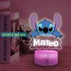 Personalized Stitch on Top Acrylic LED Base Night Light Lamp Art