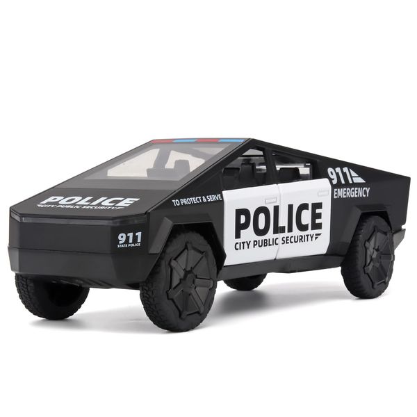 OANMYJJO Trucks for Boys Toy Pickup Truck 1/32 Police Car Toy,Police Cars for Kids Ages 3-5,Pull Back Metal Diecast Police Cars,Toy Police Car with Lights and Siren,Toy Trucks for Boys Age 4-7