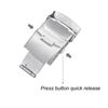 sourcing map Folding Push Button Quick Release Watch Deployment Clasp Buckle for 20mm Metal Watchband Silver Tone