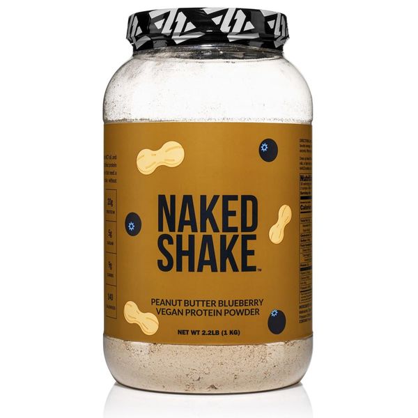 NAKED nutrition Naked Shake - Peanut Butter Blueberry Protein Powder, Plant Based Protein With Mct Oil, Gluten-Free, Soy-Free, No Gmos Or Artificial Sweeteners - 30 Servings