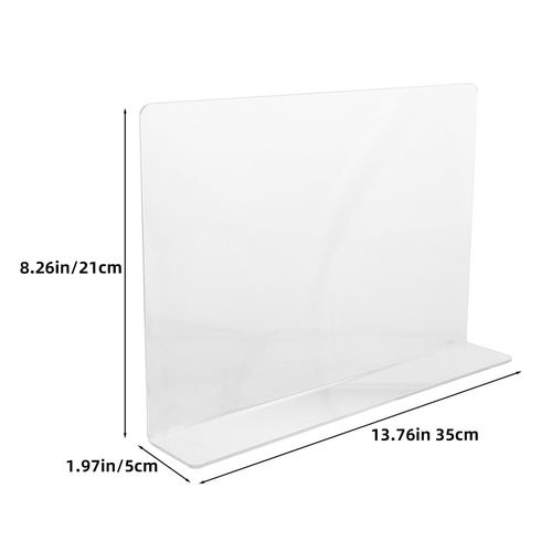 VOSAREA Acrylic Sink Splash Guard, Freestanding Kitchen Splash Panel Barrier Behind Faucet Kitchen Island Sink Backsplash Guard 13.76x8.25in