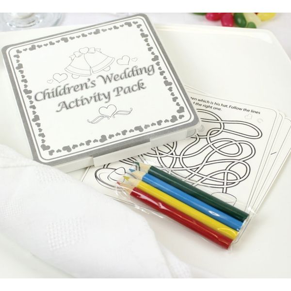 x18 - Wedding Table Favours Gift - Colouring Fun Activity Pack/Game Puzzle Book