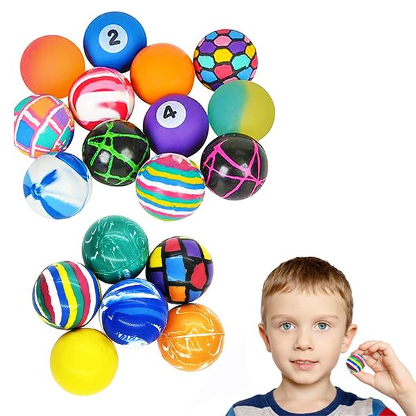 Chochkees Multicolor Super High Bouncy Balls, Colorful Rubber Bouncing Balls, Toy Fillers for Birthdays, 1" in Balls (27mm) (25-Pack)