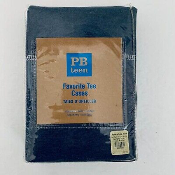 POTTERY BARN PB TEEN FAVORITE TEE CASES STANDARD PILLOWCASE SET OF 2