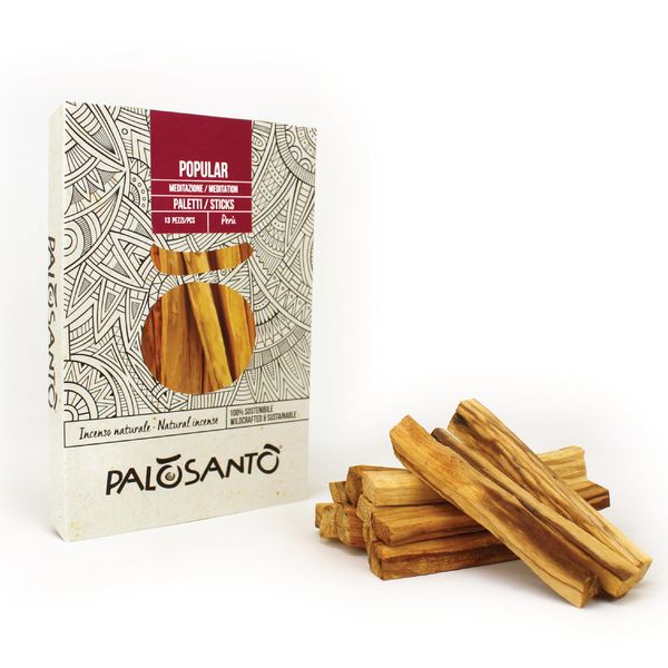 PALOSANTO - Palo Santo Räucherholz Popular Ayabaca aus Peru - 13 Holzstäbe 10cm - Natürliche Räucherstäbchen für Stressabbau und Meditation - Palo Santo Holz Wild Geerntet & Nachhaltig Gewonnen