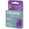 Trojan Ultra Thin Lubricated Condoms - 3 Count, Pack of 6 (Packaging May Vary)