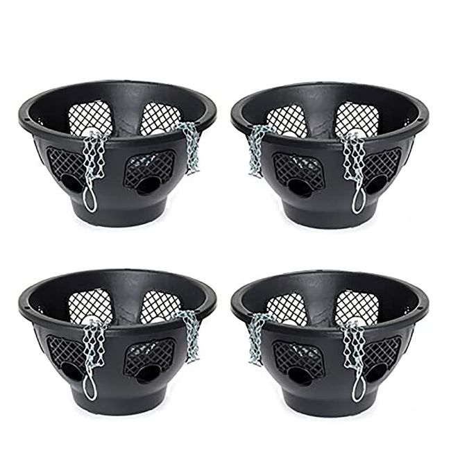 DIVCHI 14 Inch Indoor Outdoor Balcony Patio Hanging Basket Set of 4