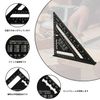 Triangular Ruler for Carpentry Circular Saw Ruler Right Angle Ruler 0-90 Degree Aluminum Alloy Multi-Angle Tool Double Sided Scale Protractor Clear Scale Easy to Read Construction Drafting Strong
