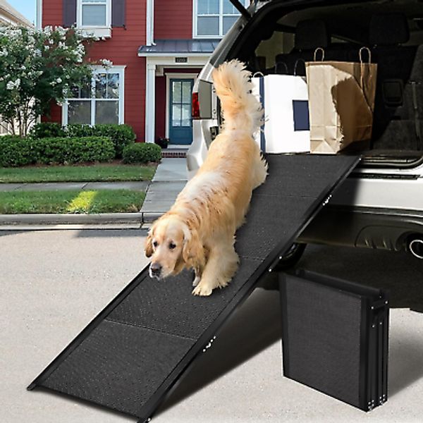 71”L*19.7”W Extra Wide & Long Dog Ramp for Car Truck SUV, Portable Folding Pet R