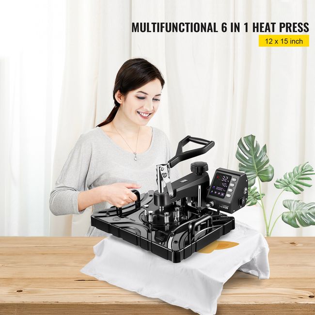 Heat Press Machine 12x15, 800W Heat Press for Sublimation 5 in 1