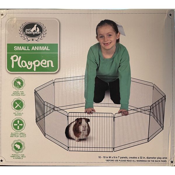 Pet Champion Small Animal Playpen 9” tall 32” Diameter Hamster Guinea Pig NIB