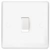 BG Electrical 812-01 Single Light Switch, White Moulded, 2-Way, 16AX