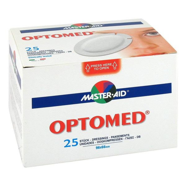 OPTOMED Eye Compresses Sterile Self-Adhesive Pack of 25