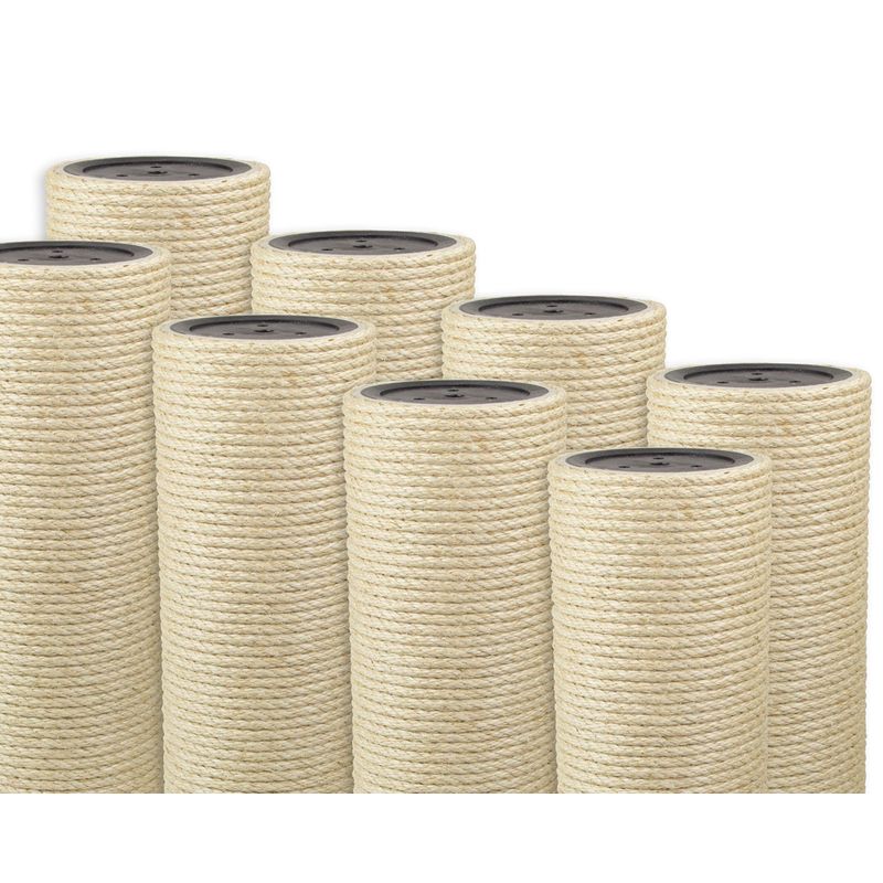 Corda Di Sisal Grigio 8mm Per Tiragraffi - 20 Metri, Naturale, Per Gatti, Premium - Foto 4