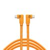 Tether Tools TetherPro Datenkabel USB-C an USB-C - 4,6 m, 2 x rechtsgewinkelt (Orange)