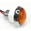 Pair 1-1/4" Dual Function Amber LED Marker Light VTG/Classic Mini Moon Chrome 