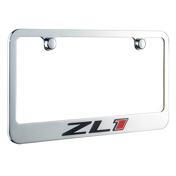 ZL1 one Logo Chromed License Frame, Officially Licensed.