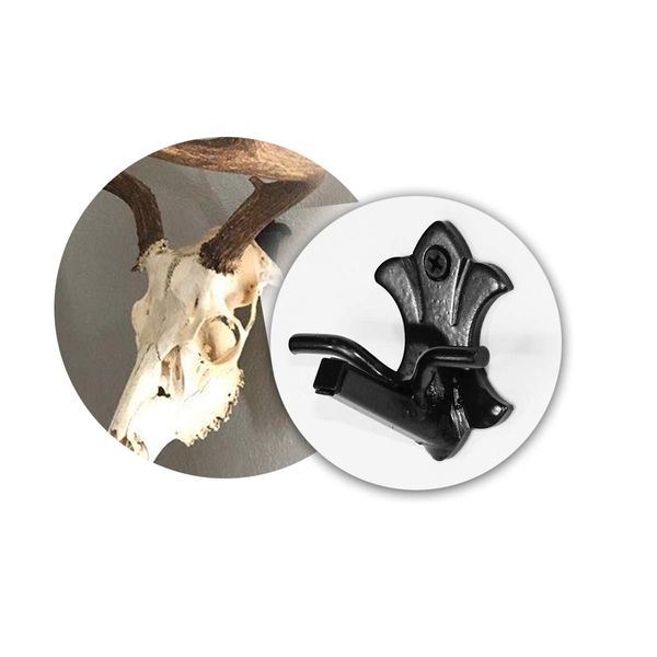 Skull Bracket Buck Bracket for Small & Medium Size Game - 100lbs Capacity European Skull Wall Mount - Ideal for Whitetail & Mule Deer, Antelope, Black Bear and Hog Mounting - Made in USA