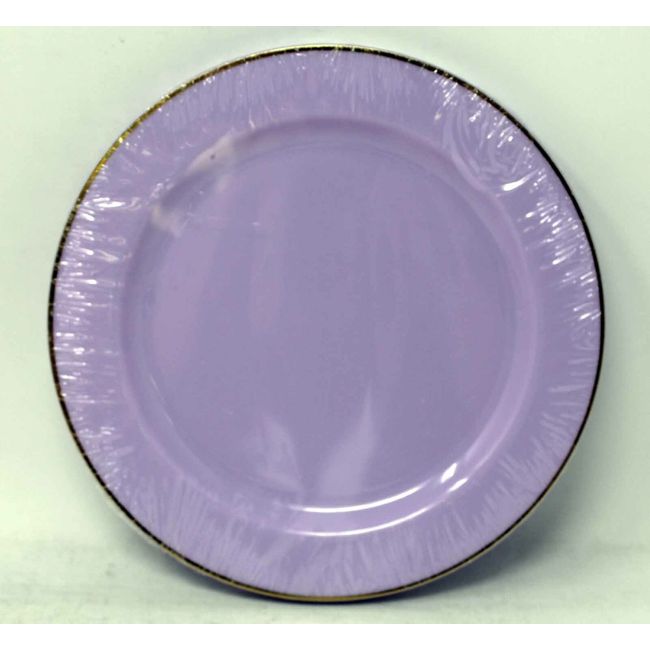 Spritz Reusable Non Scalloped Snack Plates Purple 8 Count