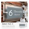 Modern Personalised House Number Plaques Door Sign Rectangle, Mid Grey