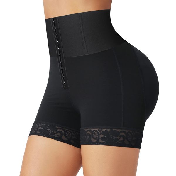 FeelinGirl Tummy Control Shapewear Faja Shorts Tummy Control Butt Lifting Shorts Thigh Shapers for Women BBL Shorts