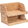 Water Hyacinth Storage Baskets with Large Open-Front for Kitchen, Decorative for