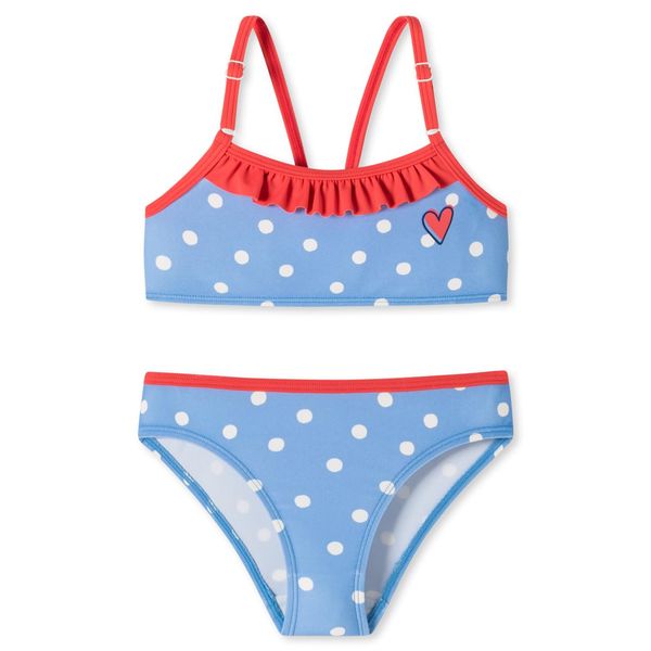 Schiesser Mädchen Bustier Badeanzug Bikini-Set, Hellblau_180935, 98 EU