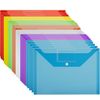 A4 Plastic Wallets - 35 Pack A4 Folders Plastic Wallets Document Files Popper Wallets with Pocket - AVARTEK