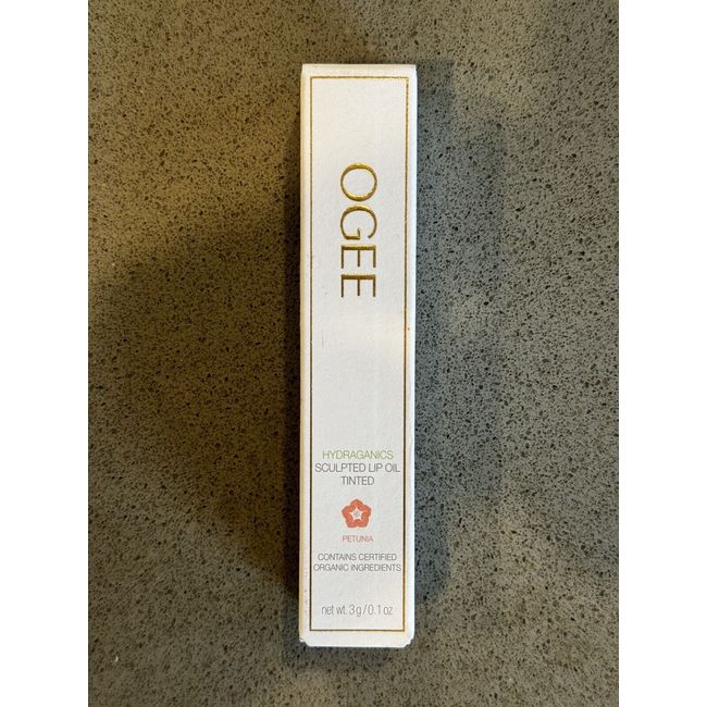 OGEE Hydraganics Sculpted Organic Tinted Lip Oil Stick *PETUNIA Sheer Blush BNIB