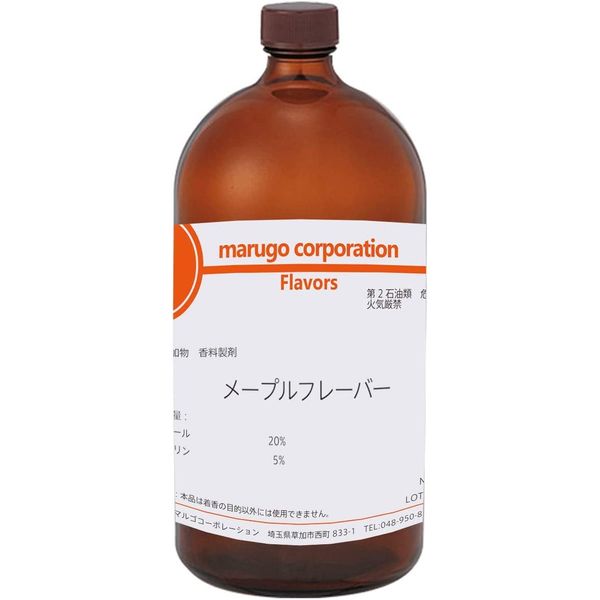 Maple Flavor, 17.6 oz (500 g), Food Flavor, Water Soluble Fragrance, For Scenting Confectionery and Bread, 17.6 oz (500 g)