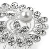 Silver And Pearl Colour Crystal Wire Hair Comb