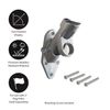 Evergreen Flag Bracket Two-Position 45 and 90 Deg | Aluminum | Silver | Hardware Incl | Outdoor Home and Garden Décor | Residential or Commercial | Wood Metal Plastic Pole - Not Included