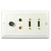 C4A® HDMI Wall Plate with Digital Optical Audio/Phono Audio/Easy Connect Faceplate/White