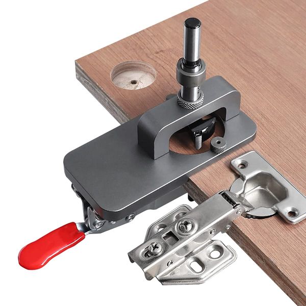 WANGCL 8PCS 35mm Hinge Drilling Jig Set Concealed Hinge Jig Door Drilling Jig for Cabinet Hinges And Mounting Plates Woodworking DIY