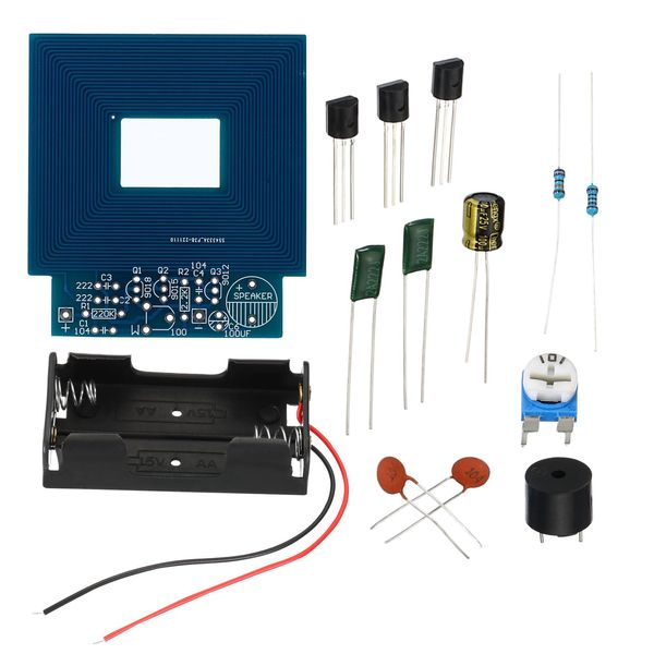 PATIKIL Soldering Practice Board, Set of 2, Electronic Kit, Prototype PCB Board, DIY Welding Circuit, Metal Detector, For Beginners, SMT 3V