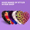 2 x Heart Coasters - Rainbow Coloured Leopard Print Pattern Cork Backed MDF Glossy Tea Coffee Accessory #53341