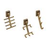 Kitchen Inventions 3-Case Pack TAG Hardware Ultimate Space-Saving Closet Organizer Cleat Rack Matte Gold