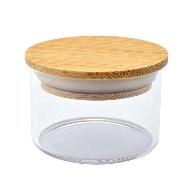 Acrylic Liquid Powder Glass Dappen Dish Glass Cup w Lock Bamboo Cap Lid Bowl for Acrylic Nail Art Kit (HJ-NAPB026-1pcs)