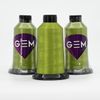 GEM Machine Embroidery Thread, 1x 3000M Cone, 40wt Polyester, Green Tea, for Embroidery Machines