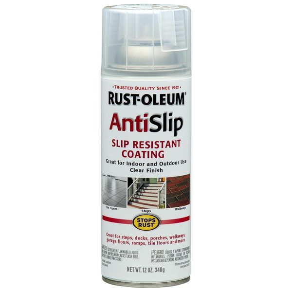 Rust-Oleum 271455 Stops Rust Anti-Slip Spray, 12 oz, Matte finish, Clear