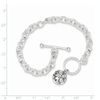 Solid 925 Sterling Silver Soccer Ball Bracelet 7.75"