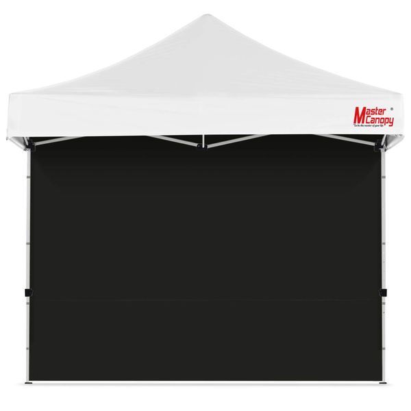 MasterCanopy Instant Gazebo Sidewall Panels Sunwall for 3x3M Pop Up Gazebo Tent,1 Pack (2.5x2.5M,Black)