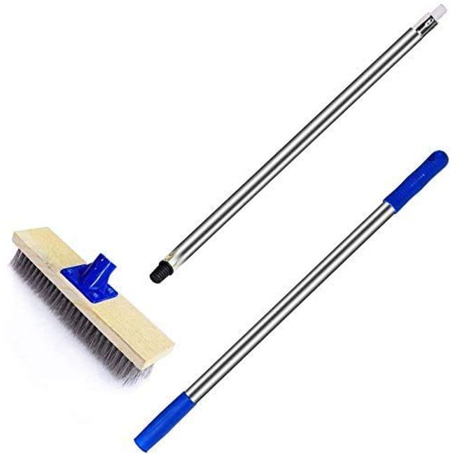 Hard Steel Wire Deck Wire Brush Head for Removing Rough Surface Dirt,  Scrubbing Stains on Concrete, Cleaning Outdoor Decks, Garages, Pools,  Grout