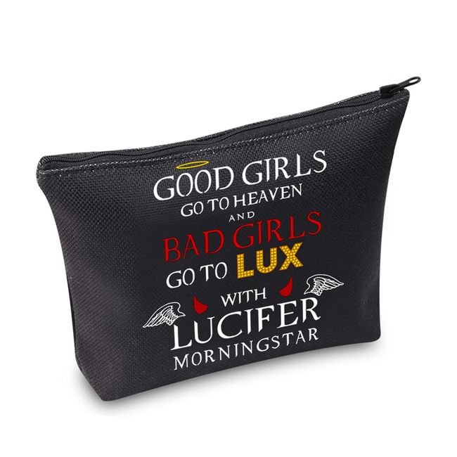 Lucifer TV-Show-Geschenk Lucifer Nachtclub Make-up-Tasche Lucifer Fans Geschenk Lucifer TV-Show inspiriertes Geschenk Lucifer TV Show Merchandise Lucifer Morningstar Geschenk, Lux Girl