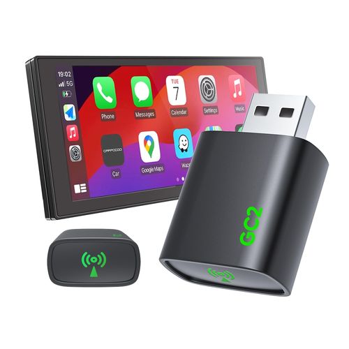 CNDPSTE Apple CarPlay Wireless Adapter, 2025 Upgraded Mini Bluetooth Car Play Dongle Converts Wired to Wireless CarPlay Adapter, Plug & Play for iPhone iOS 10+ & Cars 2016+, No Latency, USB Type-A